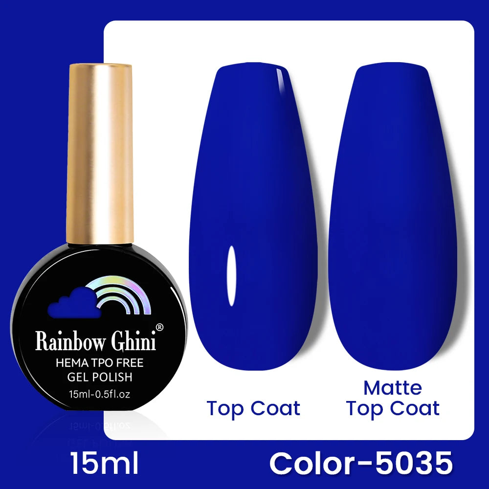 RG 15ML 146Colors HEMA&TPO Free Long Lasting Nail Polish Colorful UV Nail Gel Top Base Coat Supplies For Professional Manicure