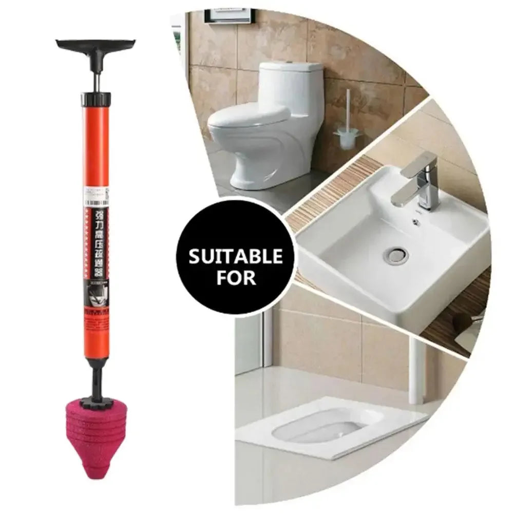 New High Pressure Toilet Unblock One Shot Toilet Pipe Plunger Silicone Quickly Unblock Household Toilet Sewer Dredging Plunger
