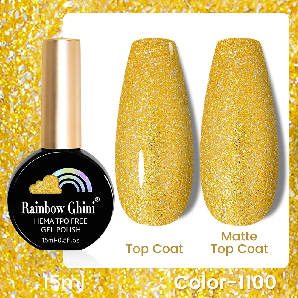 RG 15ML 146Colors HEMA&TPO Free Long Lasting Nail Polish Colorful UV Nail Gel Top Base Coat Supplies For Professional Manicure