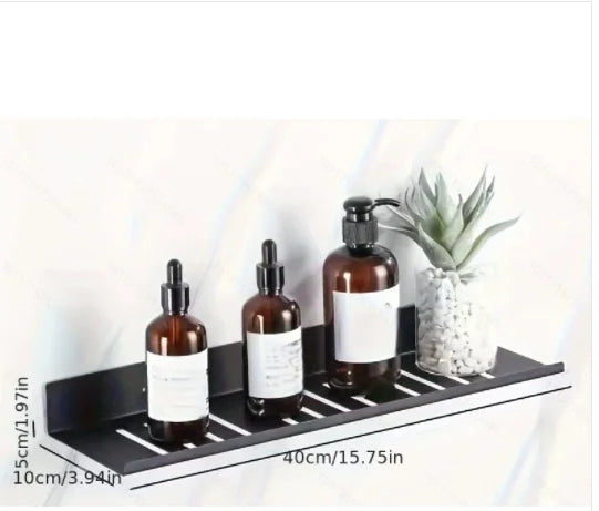 Bathroom Organiser Multifunctional Toiletries Organiser No-Punch Bathroom Shelf Bathroom Kitchen Wall Mount Storage Rack