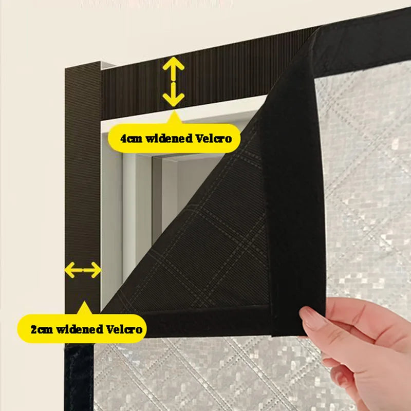 Magnetic winter thick door curtain -  easy to install - No Drilling- Keep Cold Out & Warm In-Windproof partition curtain