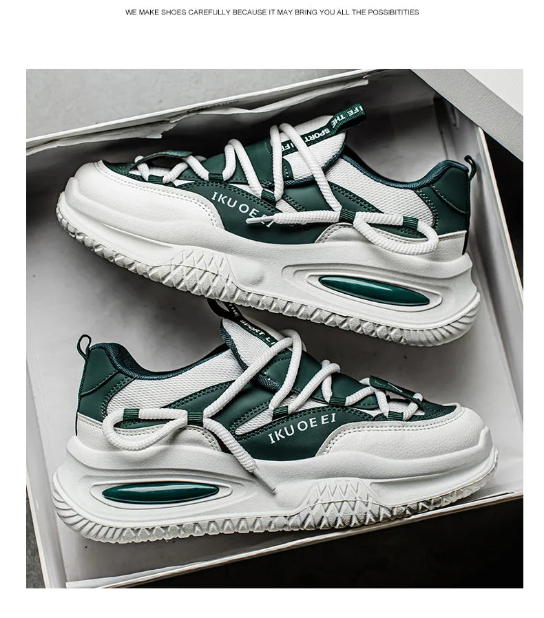 Sneakers For Men British Style Athletic Sneakers Male Sport Walking Sneaker Men Street Style Platform Shoes Male 2024
