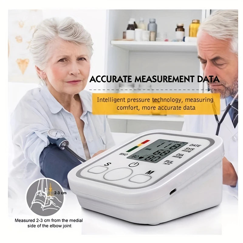 New Blood Pressure Monitor Upper Arm Automatic Tonometer Digital Blood Pressure Meter BP Medical Sphygmomanometer Pulse