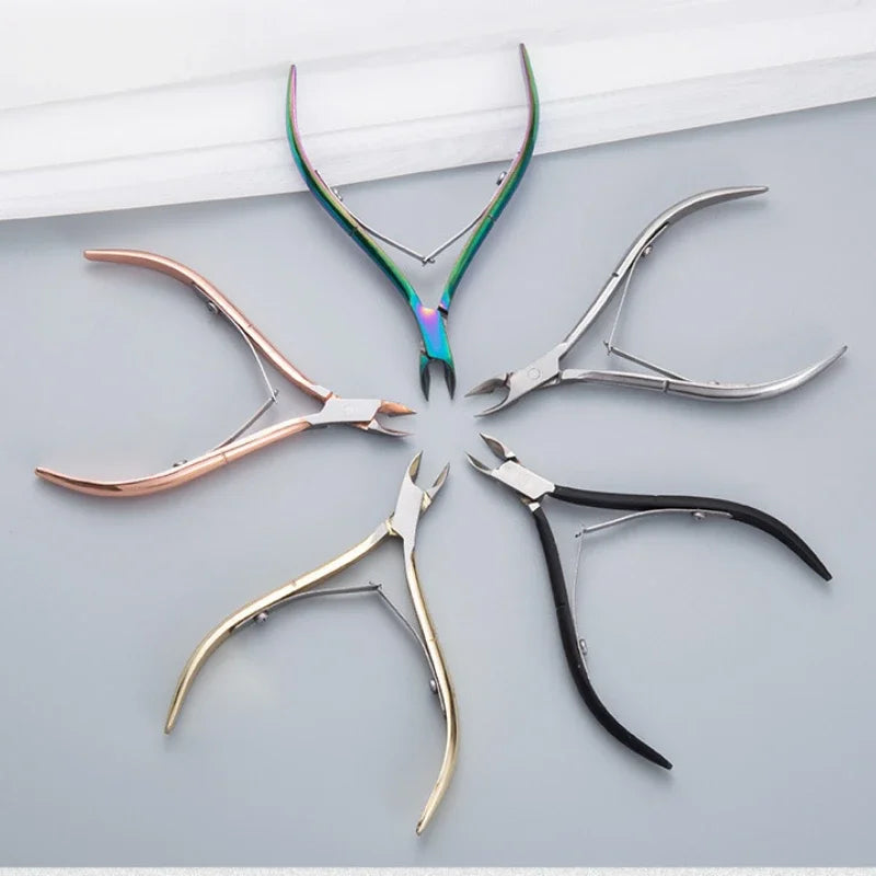 Nail Cuticle Nipper Trimming Dead Skin Remover Stainless Steel Pedicure Cutter Cuticle Scissors Plier Nail Art Manicure Tools