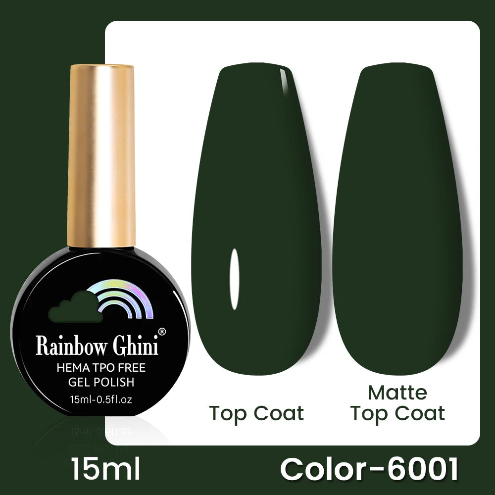 RG 15ML 146Colors HEMA&TPO Free Long Lasting Nail Polish Colorful UV Nail Gel Top Base Coat Supplies For Professional Manicure