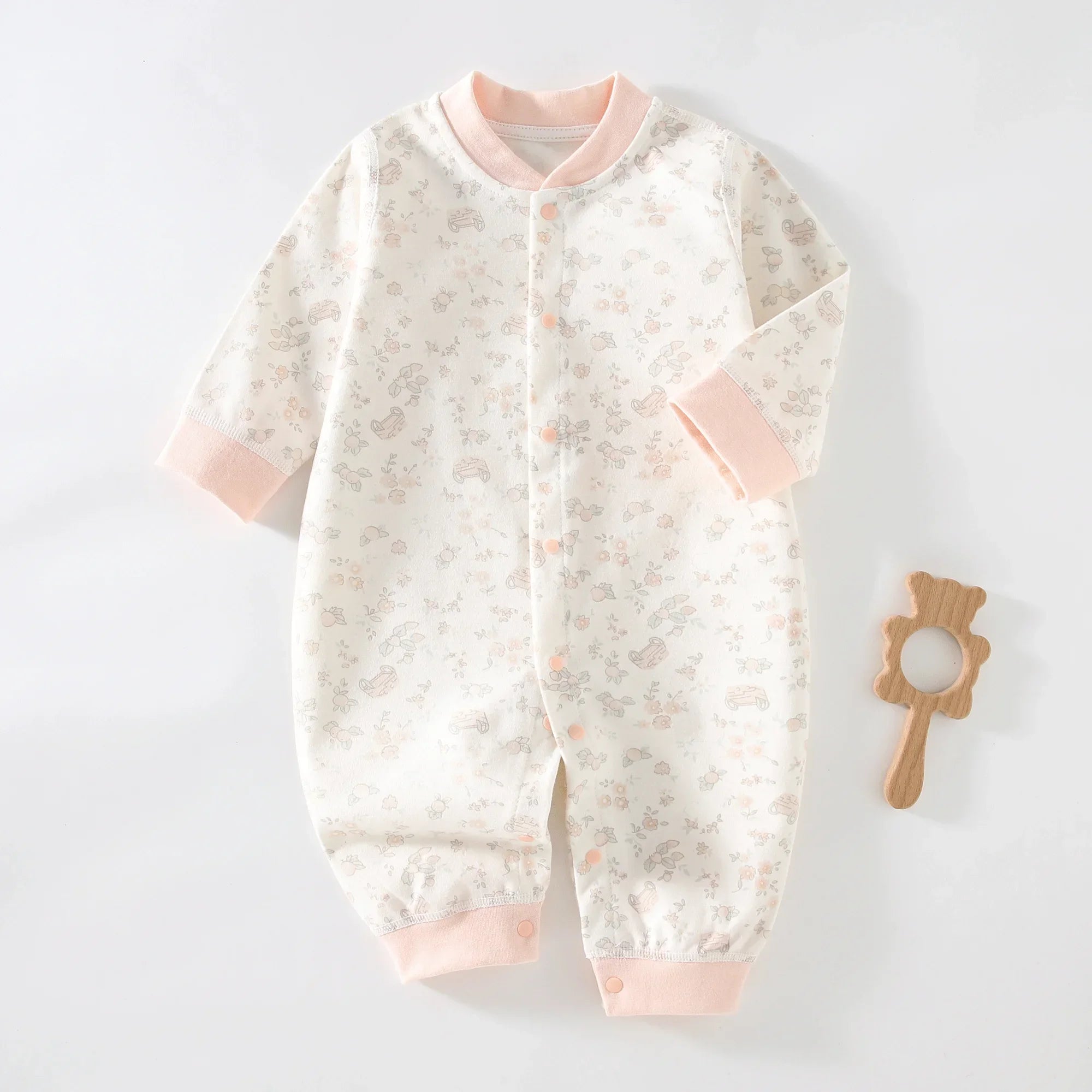 Autumn Baby Clothes Bodysuit&One Pieces Boys Girls Newborn Rompers Solid Color 100 Cotton 0-24M Long Sleeve Loungewear Outfit