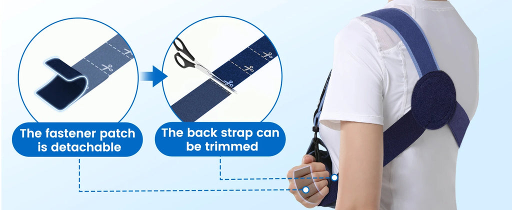 VELPEAU Arm Sling for Rotator Cuff Injury, Broken Hand and Elbow Dislocation, Medical Shoulder Immobilizer Fits Left & Right Arm