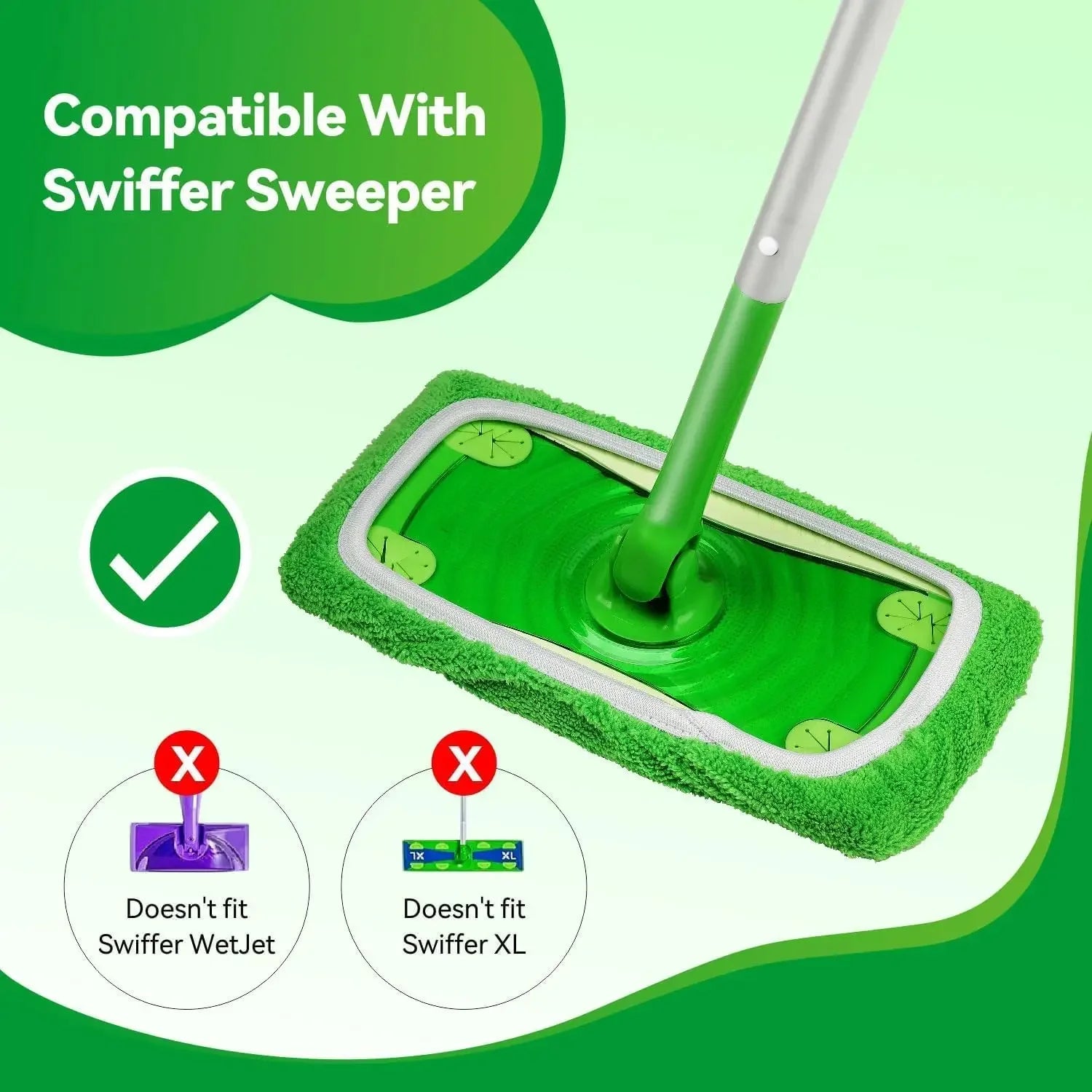 1/3/6pc Microfiber Mop Cloth Dry Cleaning Cloths Household Reusable Microfiber Mop Pads Replacement Washable Rag Towel