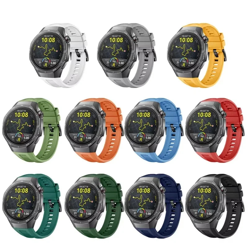 Silicone Strap For Huawei Watch 5 46mm Soft Sports Band 22mm WristBand For Huawei Watch 5/4/4Pro/3/3Pro Smart Watch Bracelet