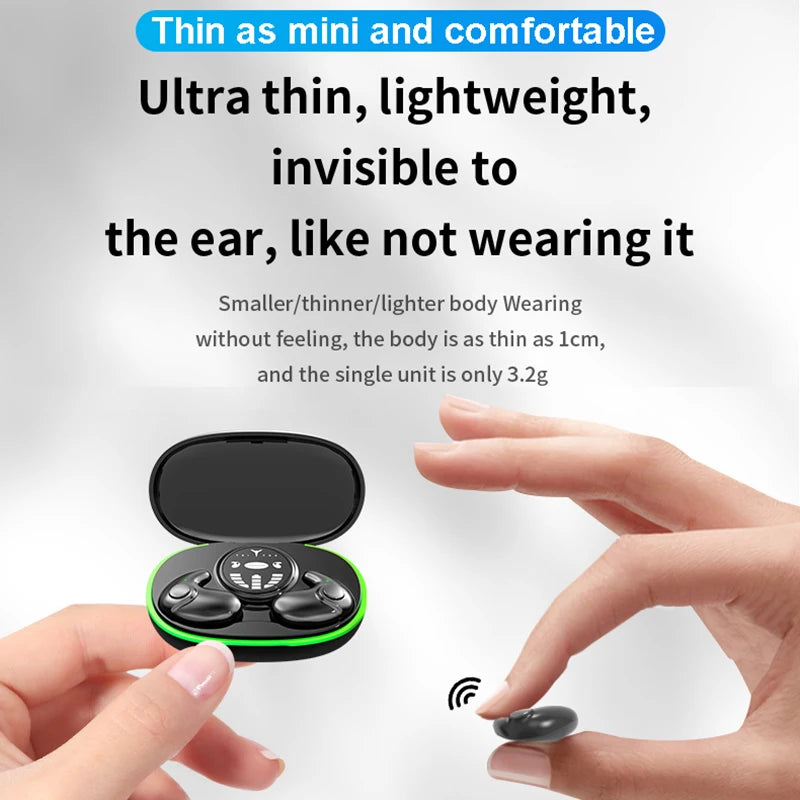 Invisible Sleep Earphones Bluetooth 5.3 Headphones IPX5 Waterproof Noise Reduction Earbuds Touch Control Wireless Headsets