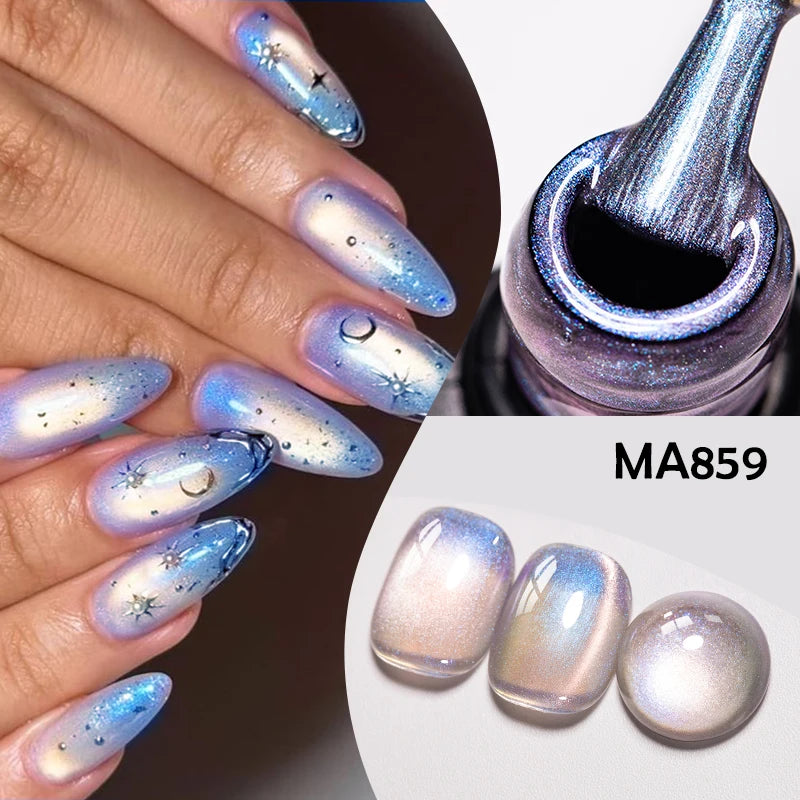 Auroras Glitter Cat Magnetic Gel Nail Polish Shimmer Glass Bead Effect Magnetic Gel Soak Off UV LED Painting Vanrish Manicure