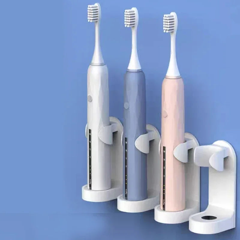 Wall-mounted electric toothbrush holder, plastic tooth hook, razor holder, storage space shelf, bathroom home accessories