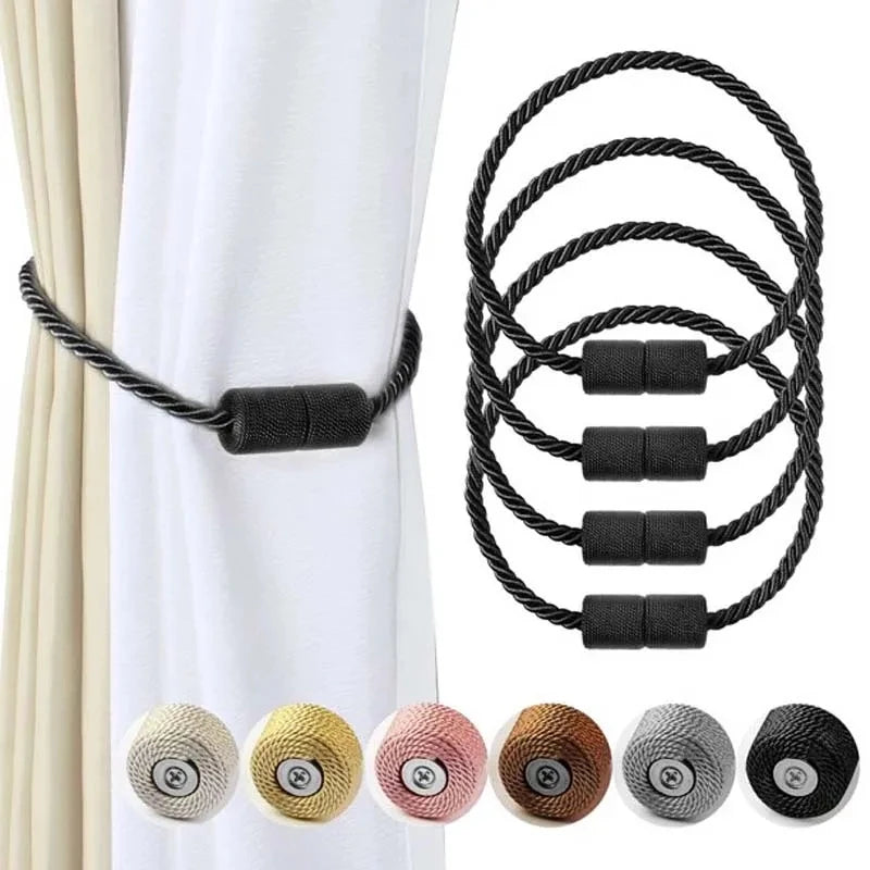 BELAVENIR Magnetic Curtain Tieback High Quality Clip Curtains Buckle Holder Decorative Home Polyester Curtains Accessories