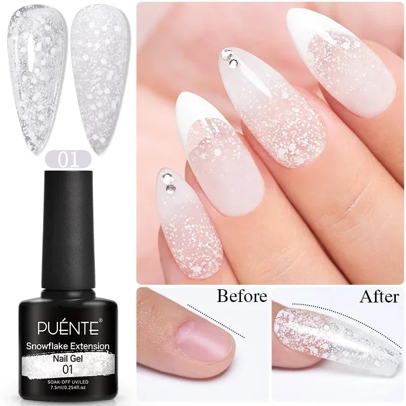 15ML Milky White Jelly Nude Pink Fiber Base Gel For Nails Repair Strengthen Extension Construction Soak Off UV Nail Art Varnish