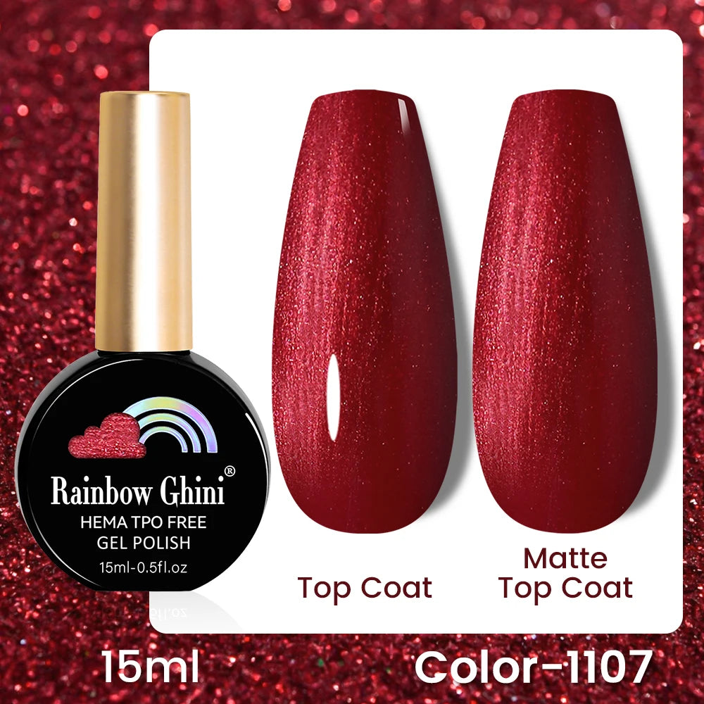 RG 15ML 146Colors HEMA&TPO Free Long Lasting Nail Polish Colorful UV Nail Gel Top Base Coat Supplies For Professional Manicure