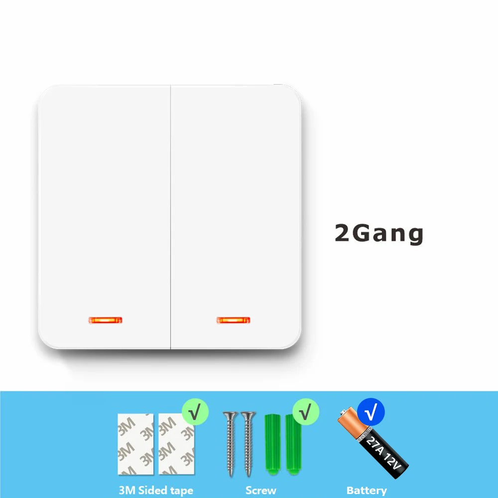 RF Wireless Smart Plug 110V 220V 16A High-power Socket and 86 Wireless Push Button Wall Switch with Battery for Home Appliance
