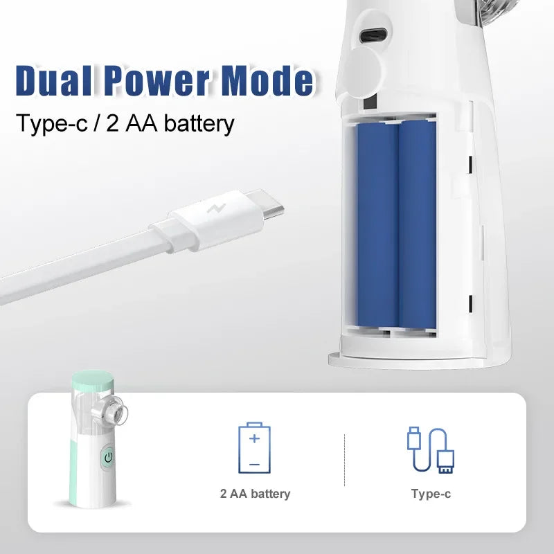 Atomizer Health Care Products Fingertip Pulse Blood Oxygen Portable Nebulizer Mesh Nebulizer Handheld Medical Asthma Inhaler