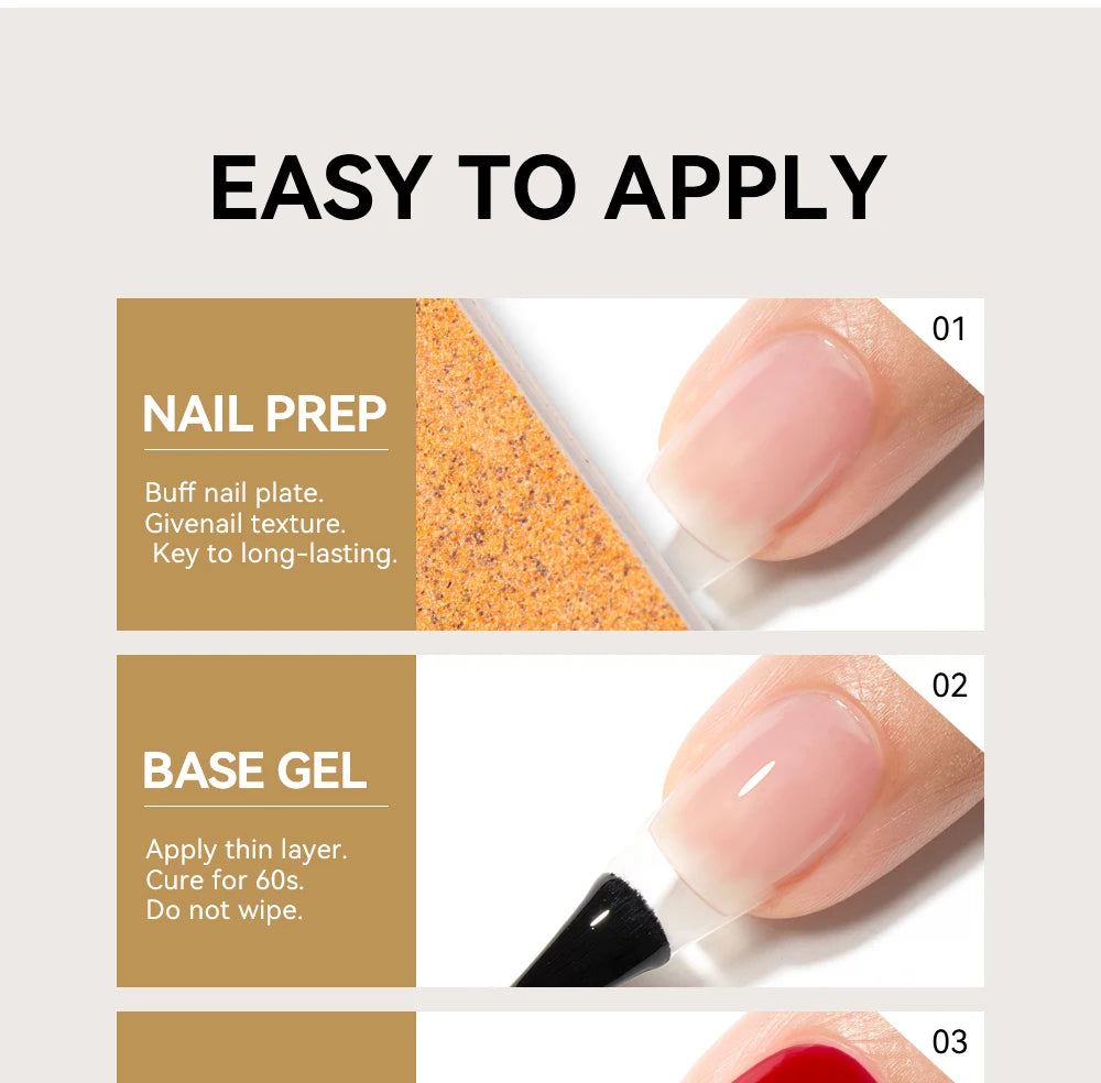 MAYCHAO Cherry Red Gel Nail Polish 12ml Glossy Semi Permanent Soak Off UV LED Frosted Gel Nails Base Painting Varnish