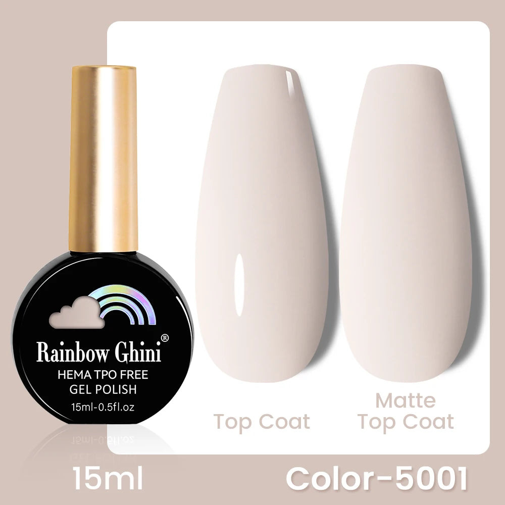 RG 15ML 146Colors HEMA&TPO Free Long Lasting Nail Polish Colorful UV Nail Gel Top Base Coat Supplies For Professional Manicure