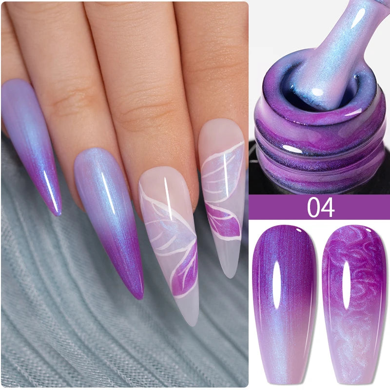 15ML Blooming Marble Gradient Gel Nail Polish Spreading Effect Watercolor Floral Print Nail Art Soak Off UV/LED Nail Varnish