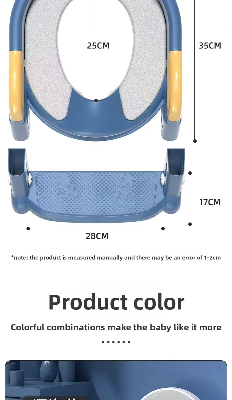 New Children's Toilet Stepped Baby Boys and Girls Toilet Training Foldable Foot Stool Toilet Seat Ring Stepped Assisted Tool