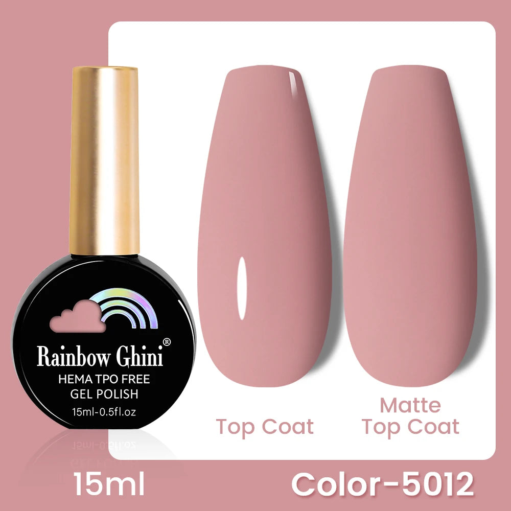 RG 15ML 146Colors HEMA&TPO Free Long Lasting Nail Polish Colorful UV Nail Gel Top Base Coat Supplies For Professional Manicure