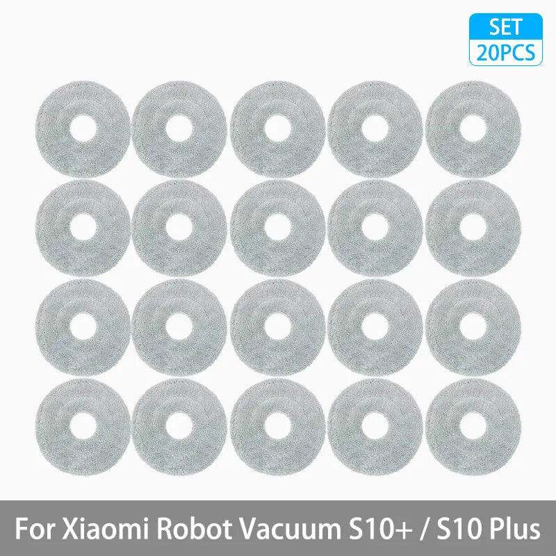 For Xiaomi Robot Vacuum S10+ / S10 Plus Accessories Main Brush Side Brush Hepa Filter Mop Rag Cloth Replacement Spare Parts