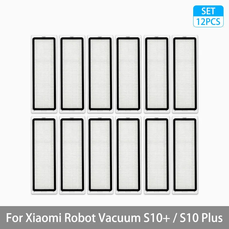 For Xiaomi Robot Vacuum S10+ / S10 Plus Accessories Main Brush Side Brush Hepa Filter Mop Rag Cloth Replacement Spare Parts