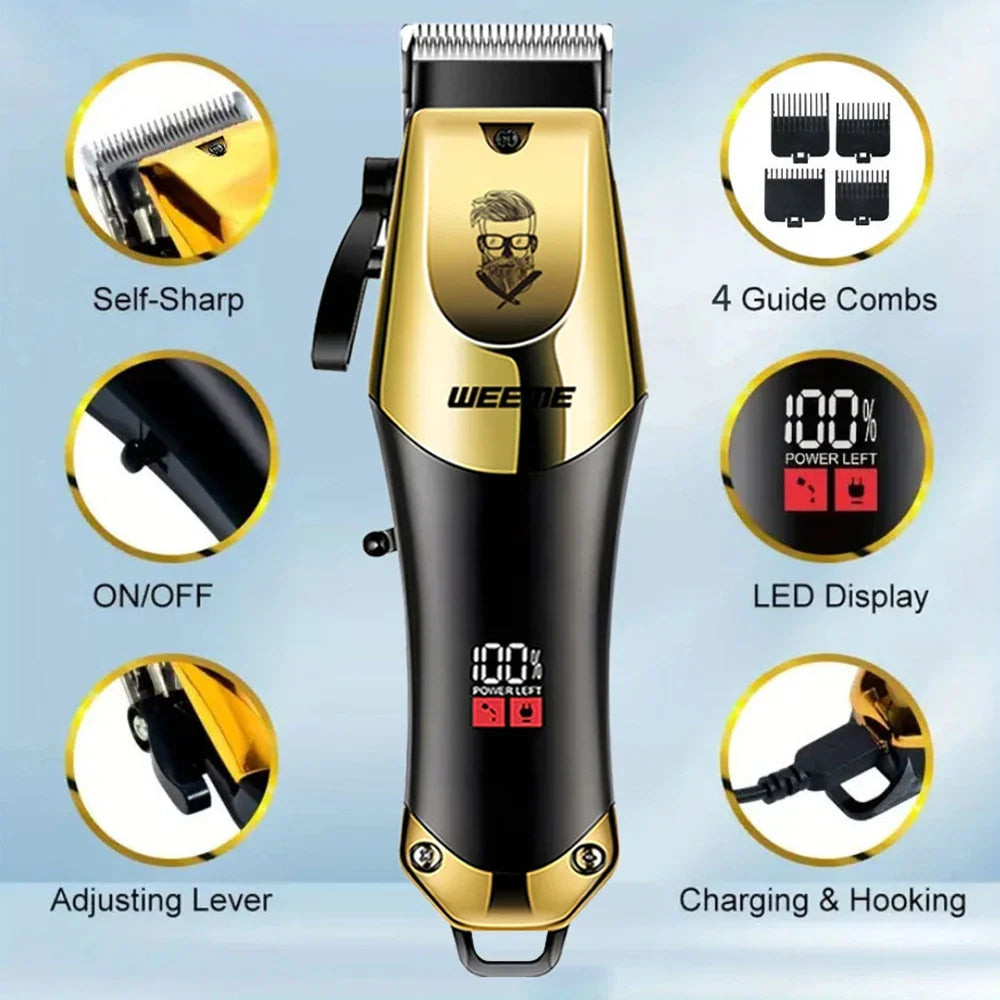 Hair Cutting Machine Electric Vintage Hair Clipper Portable Cordless Shaver Barber USB Fast Charging Hair Trimmer For Hairdresse