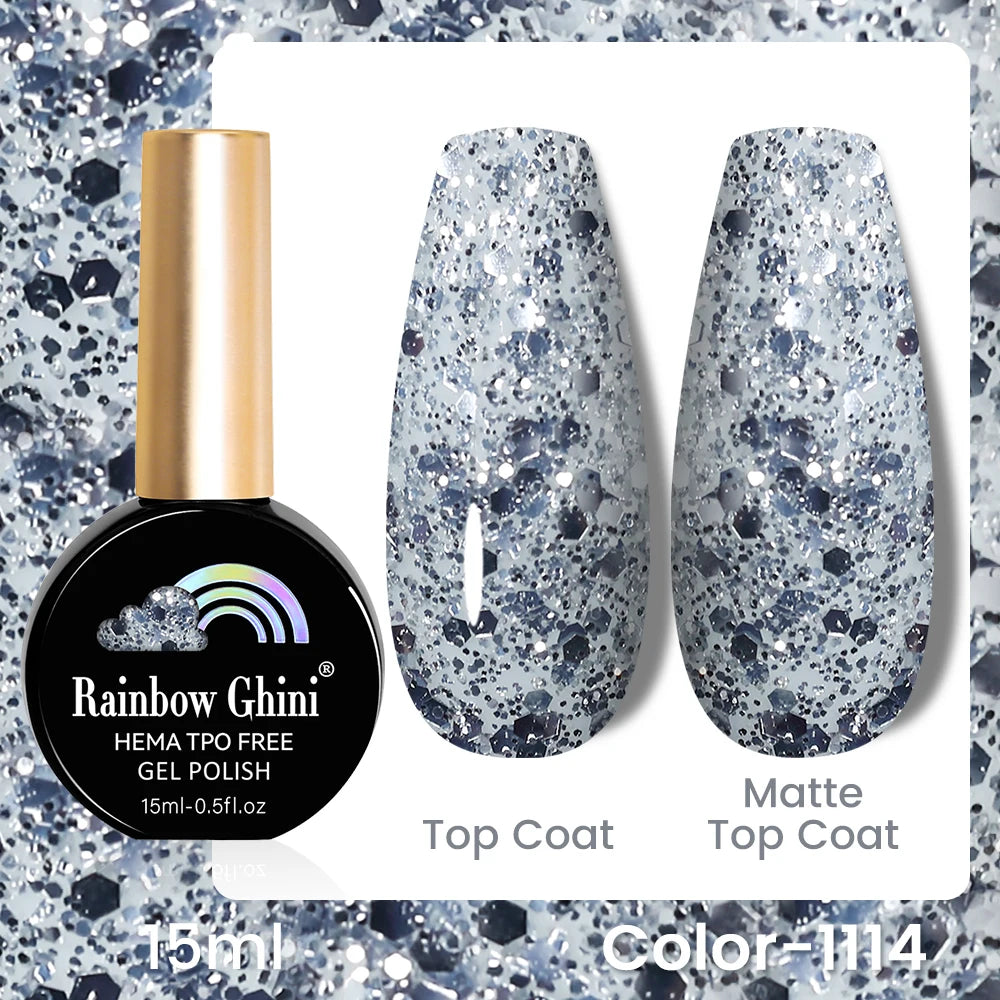 RG 15ML 146Colors HEMA&TPO Free Long Lasting Nail Polish Colorful UV Nail Gel Top Base Coat Supplies For Professional Manicure