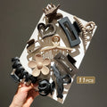 11pcs Women's High-end Frosted Clip Set Women's Back Head Hair Shark Clip Headwear