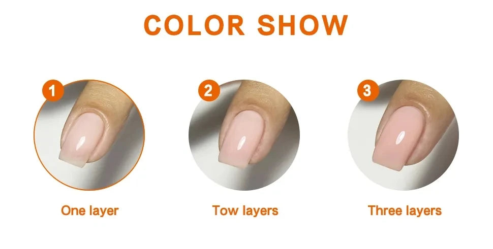 MSHARE Milk Milky White Base Gel Polish Camouflage Color Rubber Base Nail base coat 10ml