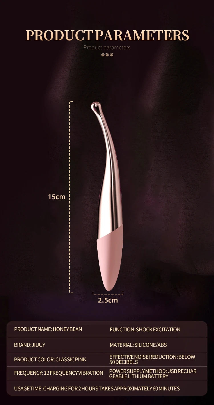 G-point Vibrator Used for Female Magnetic Honey Bean Stimulation Vibrator Multi Frequency Ultrasonic Vibration Charging Female V