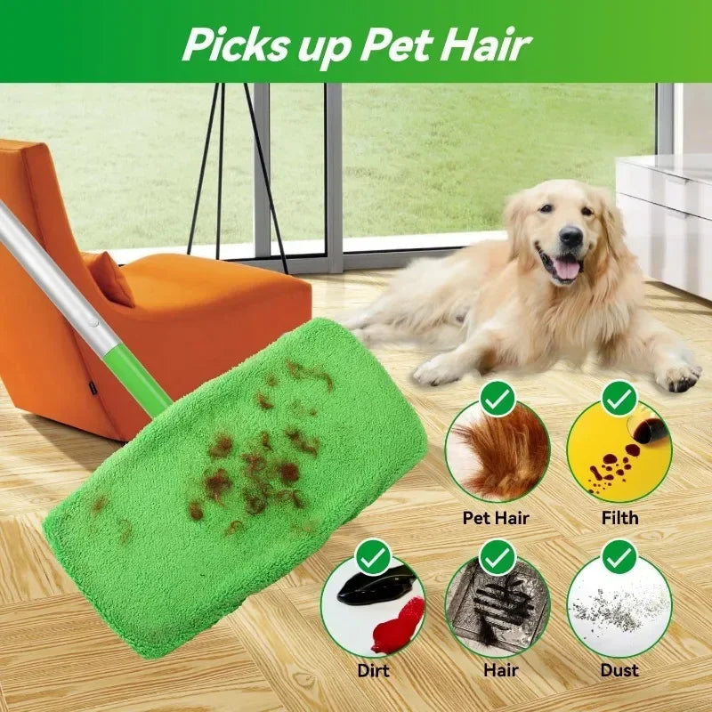 1/3/6pc Microfiber Mop Cloth Dry Cleaning Cloths Household Reusable Microfiber Mop Pads Replacement Washable Rag Towel
