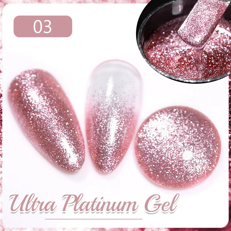 PUENTE 7.5ML Smooth Ceramics Cat Magnetic Gel Nail Polish White Moonlight Shades Cat Eye Soak Off UV Nail Art Varnish Manicure