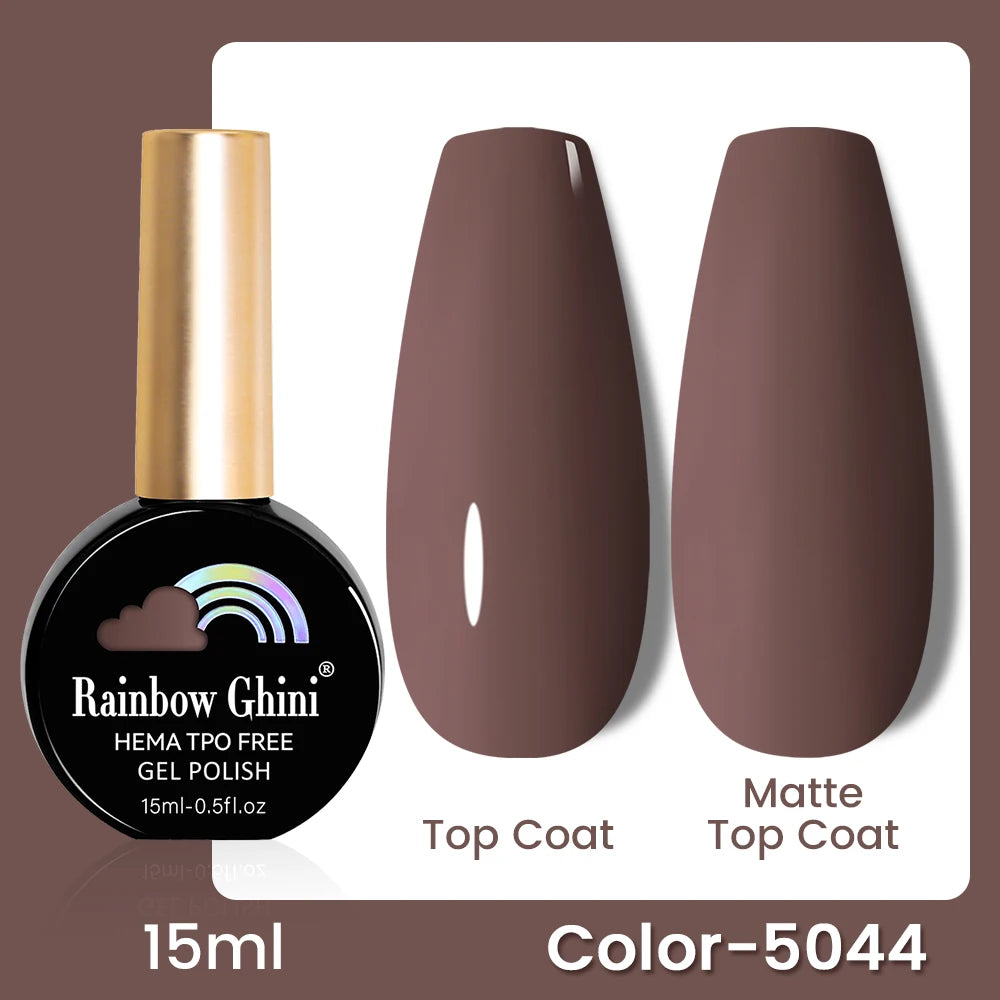 RG 15ML 146Colors HEMA&TPO Free Long Lasting Nail Polish Colorful UV Nail Gel Top Base Coat Supplies For Professional Manicure