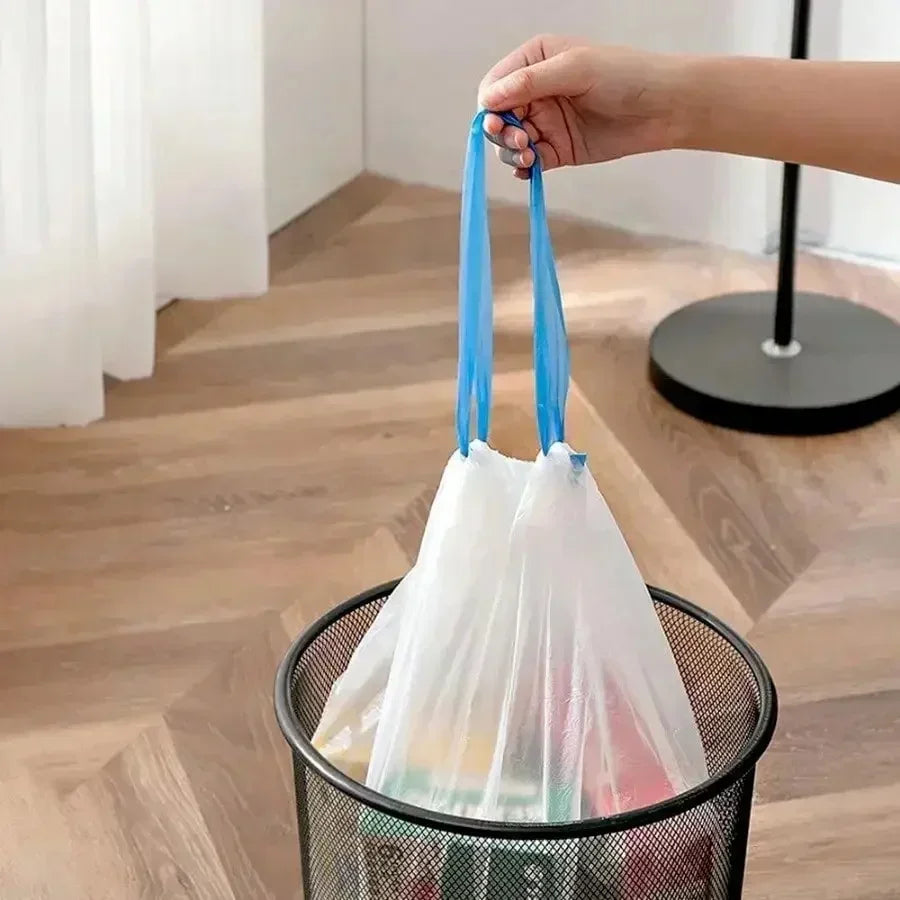 Drawstring Trash Bags with Handles-Thickened Fragrant Disposable Garbage Bags Cat Litter Bag Collect Feces Pet Cleaning Products