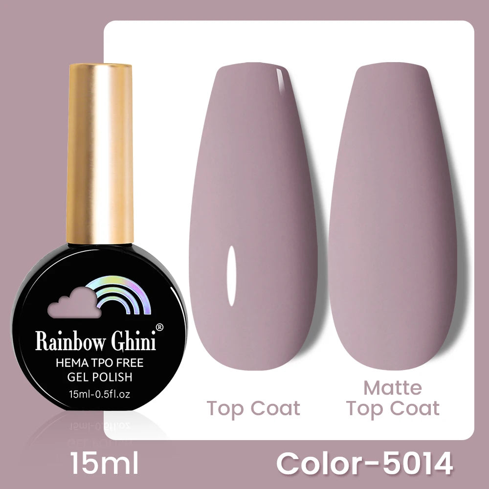 RG 15ML 146Colors HEMA&TPO Free Long Lasting Nail Polish Colorful UV Nail Gel Top Base Coat Supplies For Professional Manicure