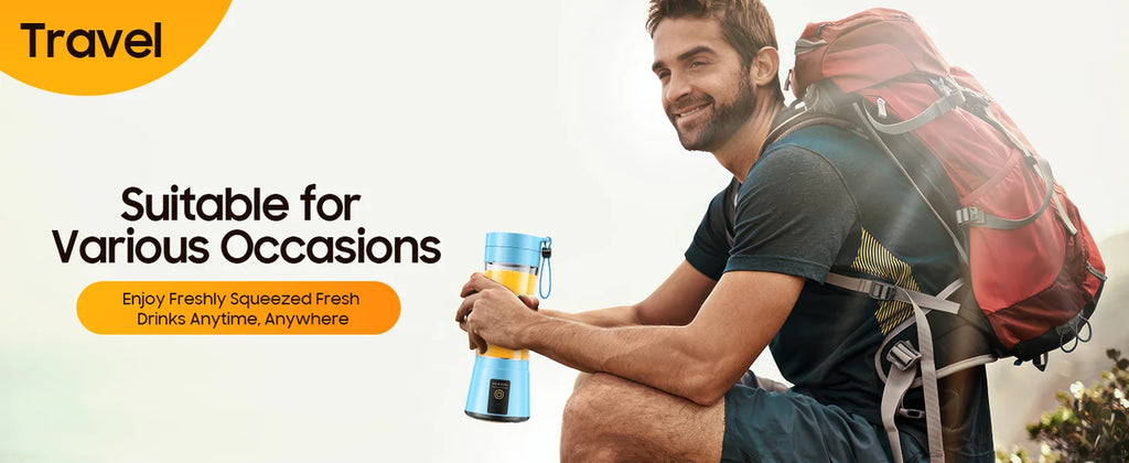 Portable Blender Electric Juicer Stainless Steel Blade 380ml Mini Juice Cup Smoothie Juice Blender Suitable for Commuting