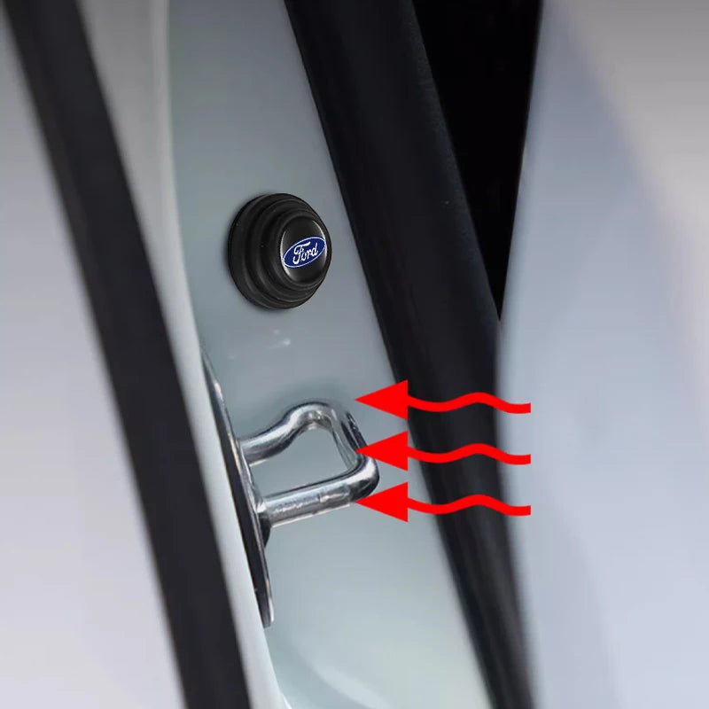 Car Door Shock Absorber Buffer Protective Stickers Soundproof Rubber Pads For Ford Ranger Focus Kuga Mustang Mondeo Fusion Esco