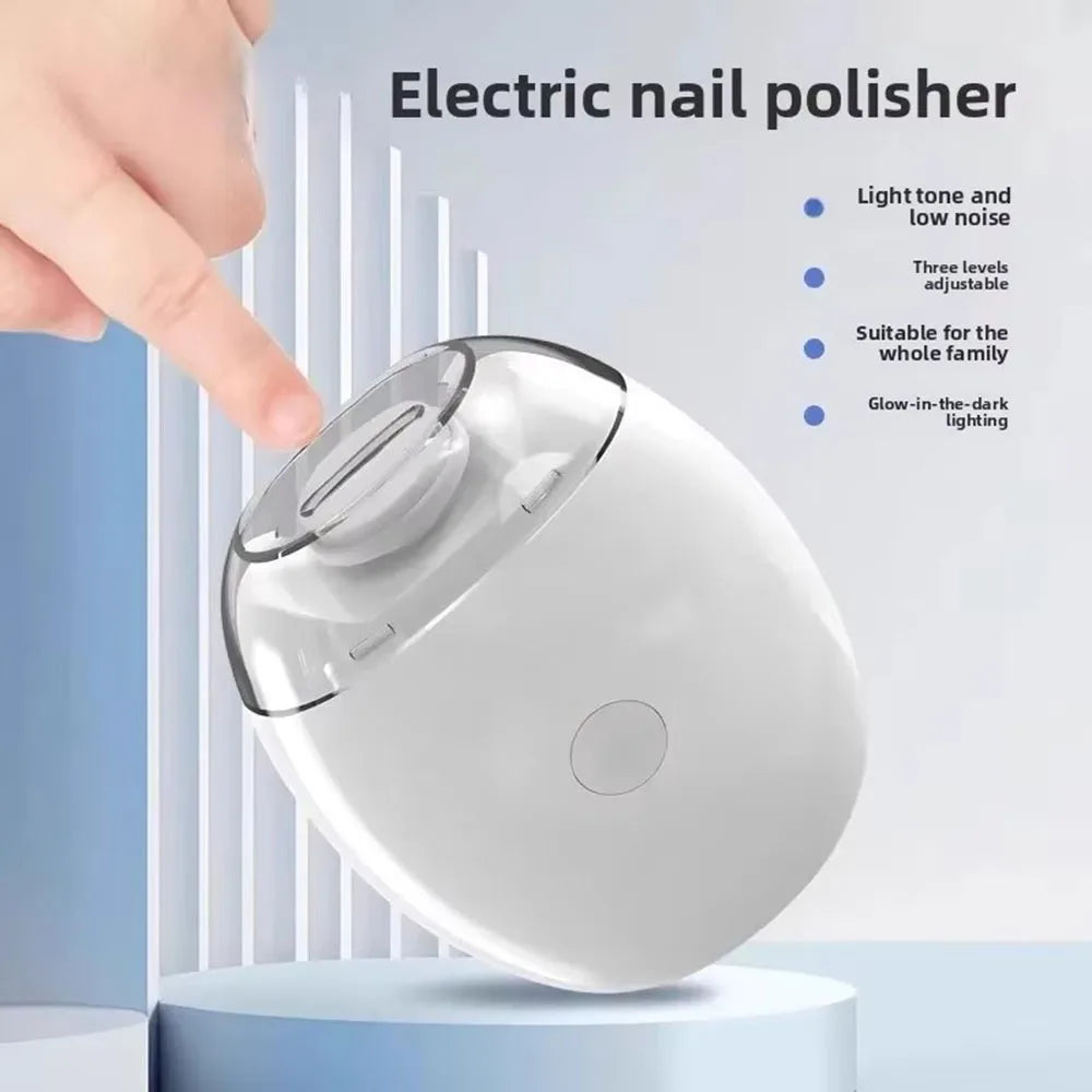 2 IN 1 Electric Nail Clipper Cutter With LED Light Automatic Nail Grinder Trimmer For Baby Mini Manicure Tools Nail Care
