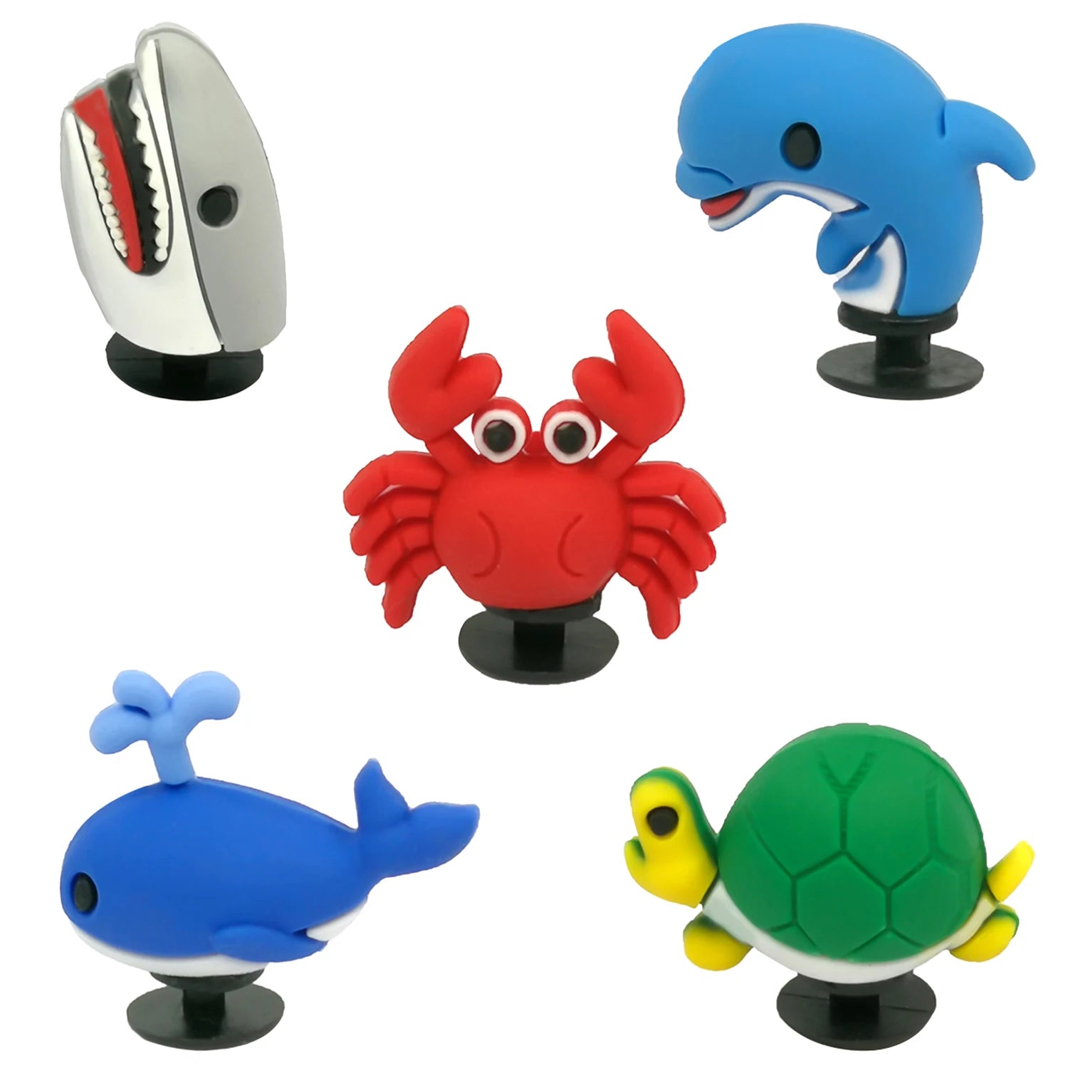 1/5pcs 3D Shoe Charms Cute Dinosaur Duck Bunny Shoe Decoration Buckle Kawaii Frogs Bees Garden Sandal Accessories Kids Gift