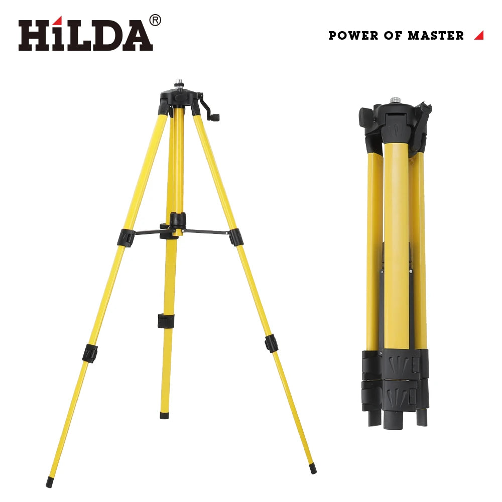 HILDA Laser Level Tripod 1.2M/1.5M 5/8 Inch Adjustable Height Thick Ferroalloy Tripod Laser Level Stand Base for Self Leveling