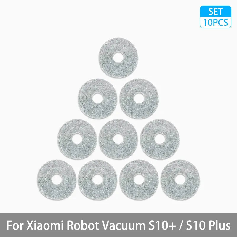 For Xiaomi Robot Vacuum S10+ / S10 Plus Accessories Main Brush Side Brush Hepa Filter Mop Rag Cloth Replacement Spare Parts