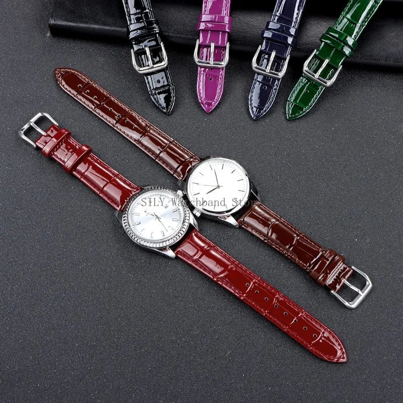 Leather Watchband for Men Women Universal Replacement Leather Watch Strap 12mm 14mm 16mm 18mm 19mm 20mm 21mm 22mm Soft Bracelets