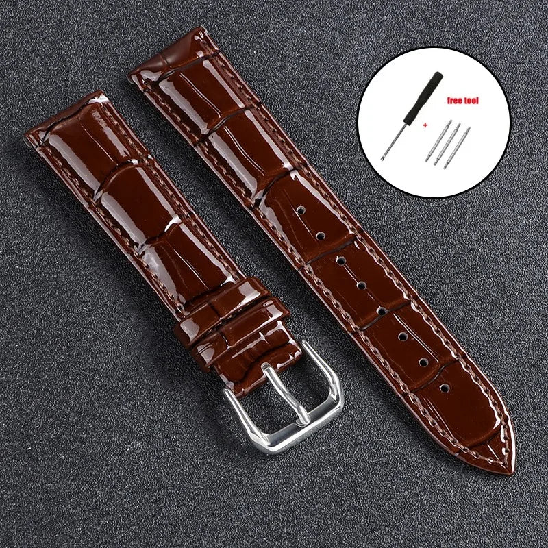 Leather Watchband for Men Women Universal Replacement Leather Watch Strap 12mm 14mm 16mm 18mm 19mm 20mm 21mm 22mm Soft Bracelets