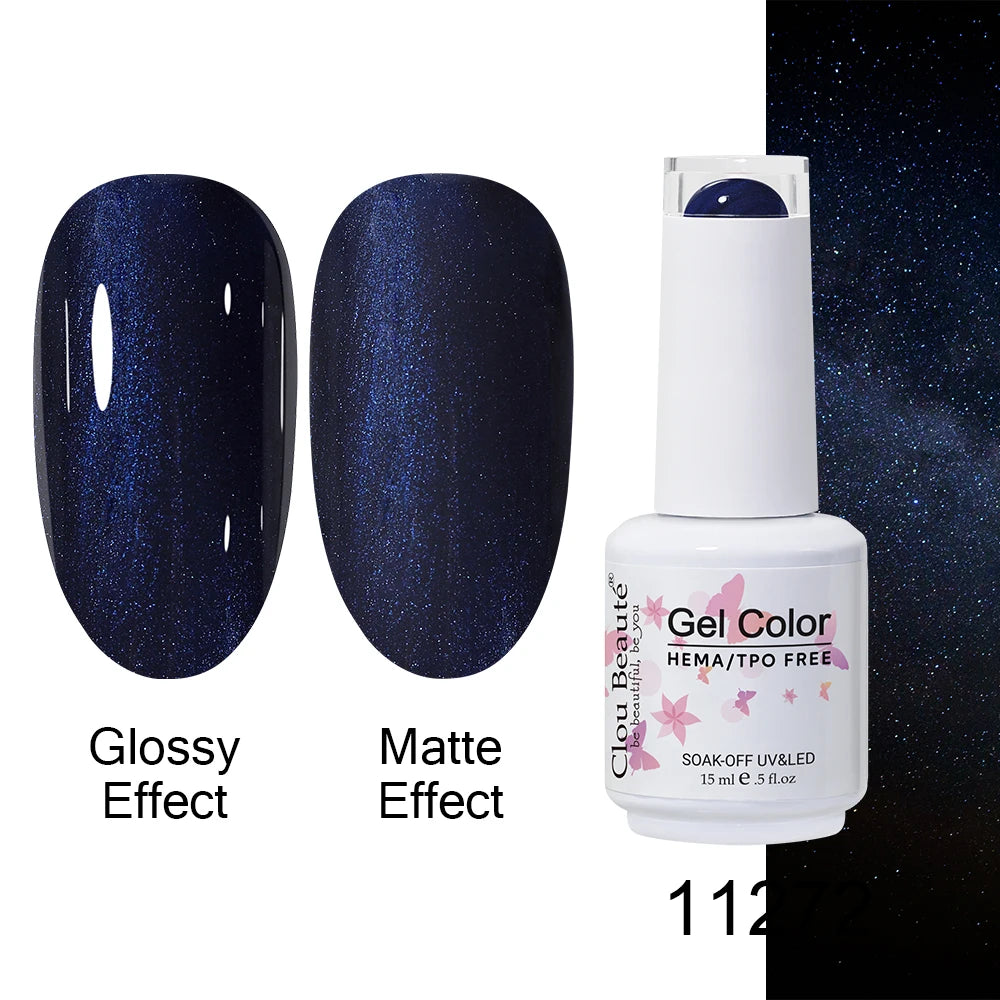 Clou Beaute 15ml HEMA TPO FREE Color Gel Nail Polish Nude Pink Red Green Collection Nail Gel Polish Glitter Soak Off UV LED Gel