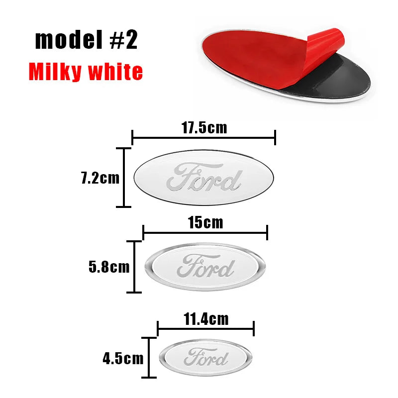 For Ford Focus Fiesta Ranger Mondeo Mustang Car Badge Front Grille Rear Trunk Hood Lid Logo Decor Cover Emblem Auto Accessories