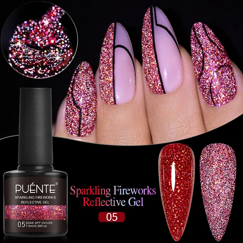 PUENTE 7.5ML Smooth Ceramics Cat Magnetic Gel Nail Polish White Moonlight Shades Cat Eye Soak Off UV Nail Art Varnish Manicure