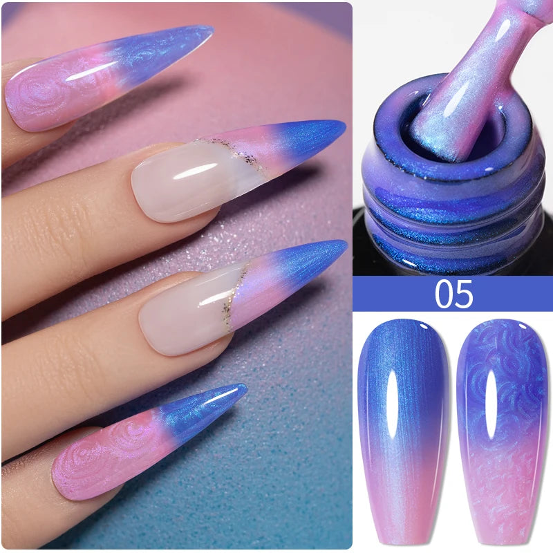 15ML Blooming Marble Gradient Gel Nail Polish Spreading Effect Watercolor Floral Print Nail Art Soak Off UV/LED Nail Varnish